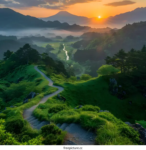 Sunset Over Green Valley Road