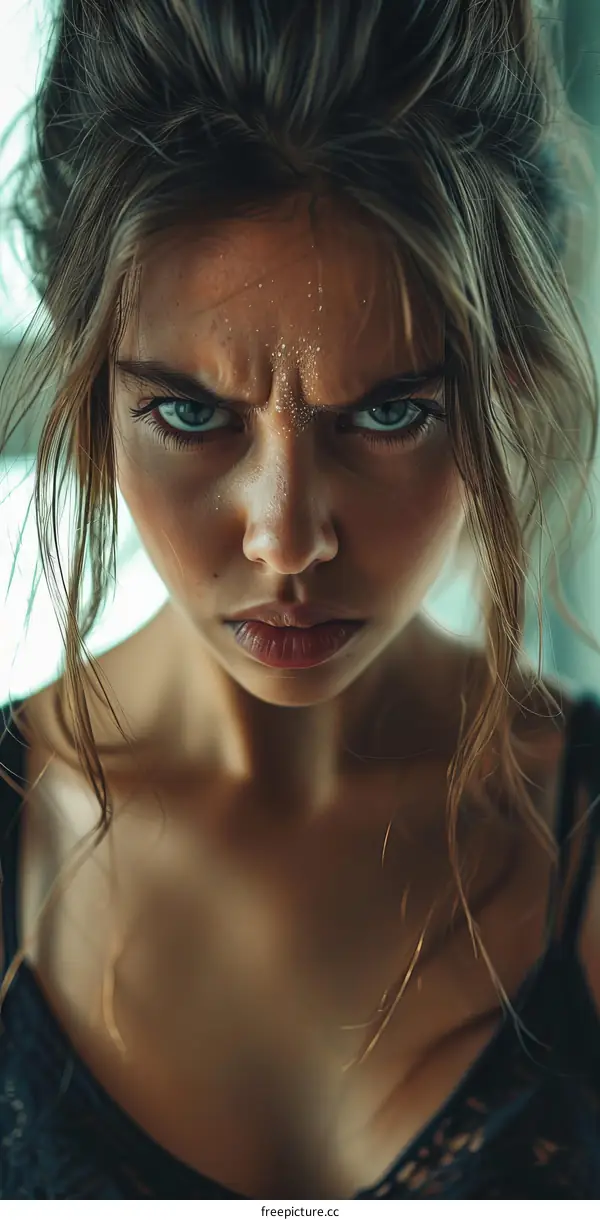Close Up Portrait of a Caucasian Woman