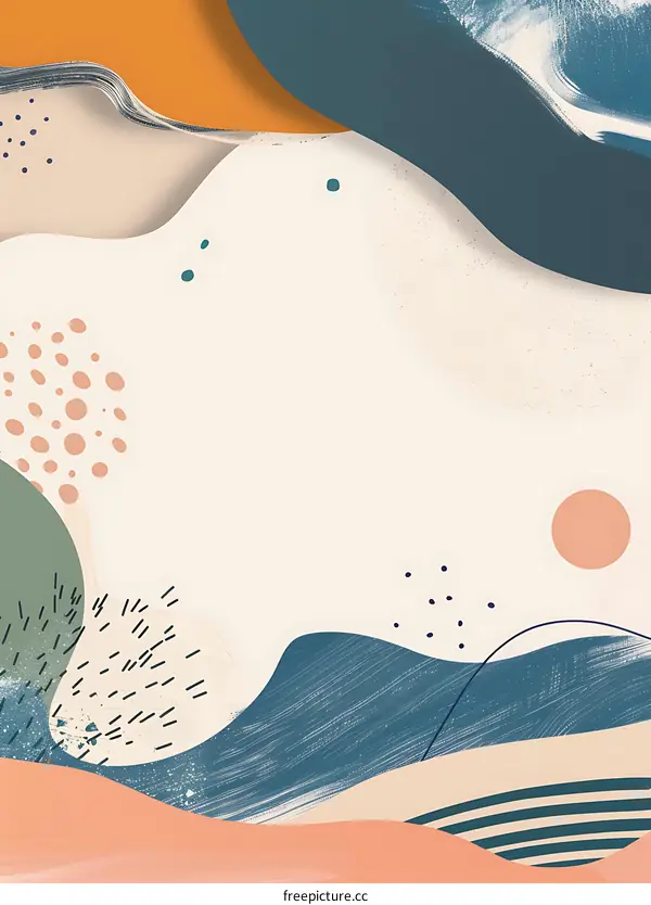 Abstract Art Background With Colorful Shapes