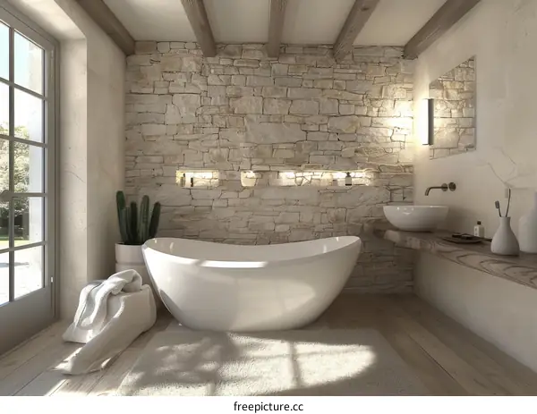Rustic Modern Bathroom Interior Design