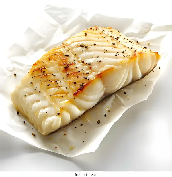 Grilled Cod Fillet with Peppercorns