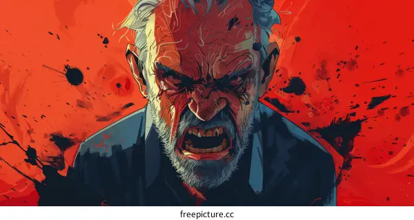 portrait of an angry man