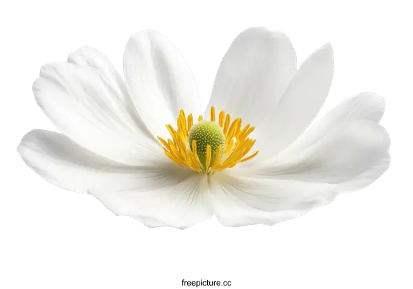 [Transparent Background PNG]Close Up of a Pristine White Flower