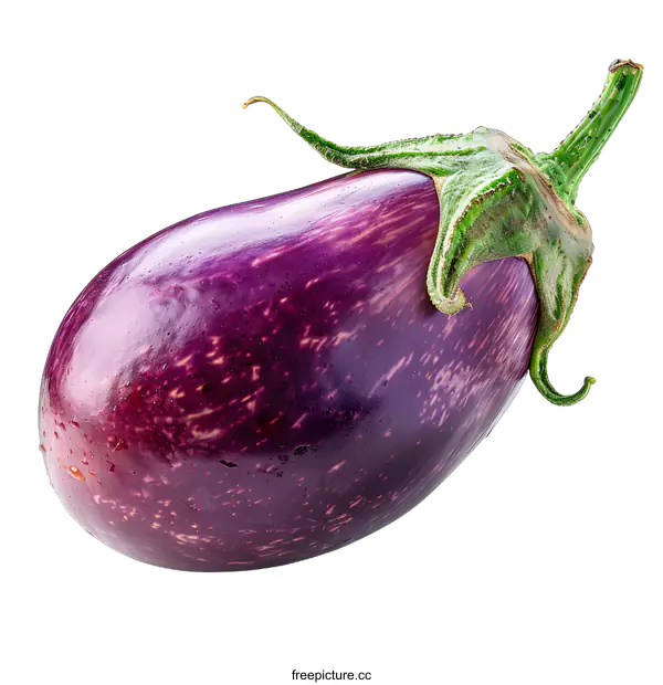 [Transparent Background PNG]purple eggplant isolated on white background