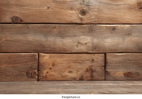 Rustic Wooden Plank Wall Background Texture