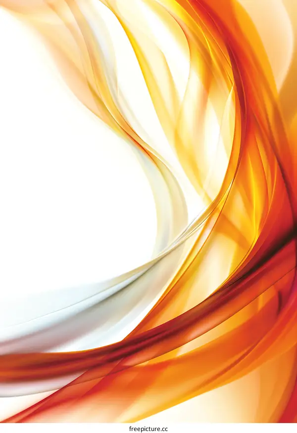 Abstract Orange And Yellow Curves Background