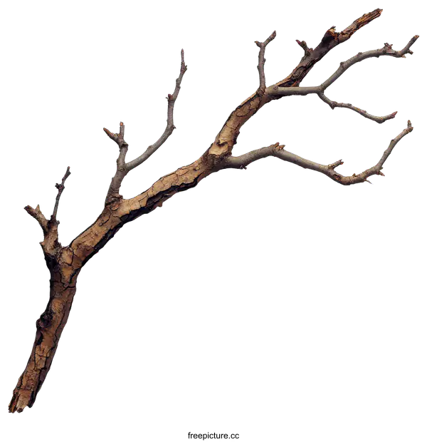 [Transparent Background PNG]Dried Branch Isolated on White Background