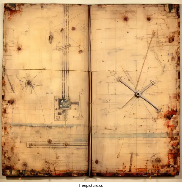 rusty steampunk gears and cogs