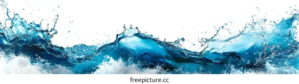 Abstract Blue Water Splash