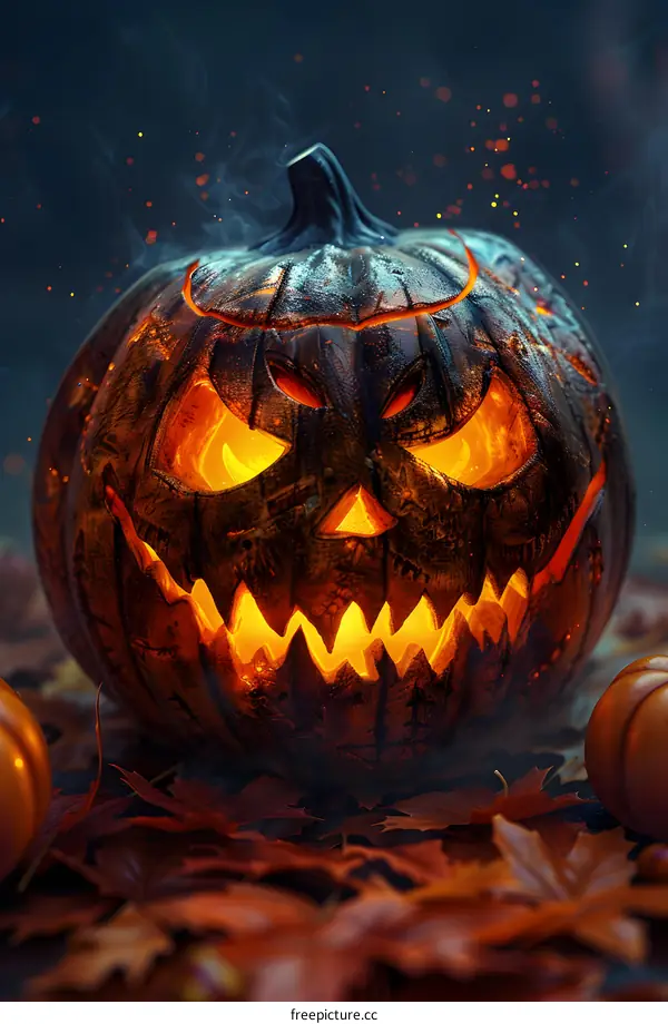 Glowing Pumpkin Head for Halloween