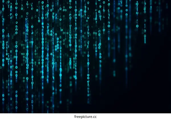 Abstract Binary Code Background Design