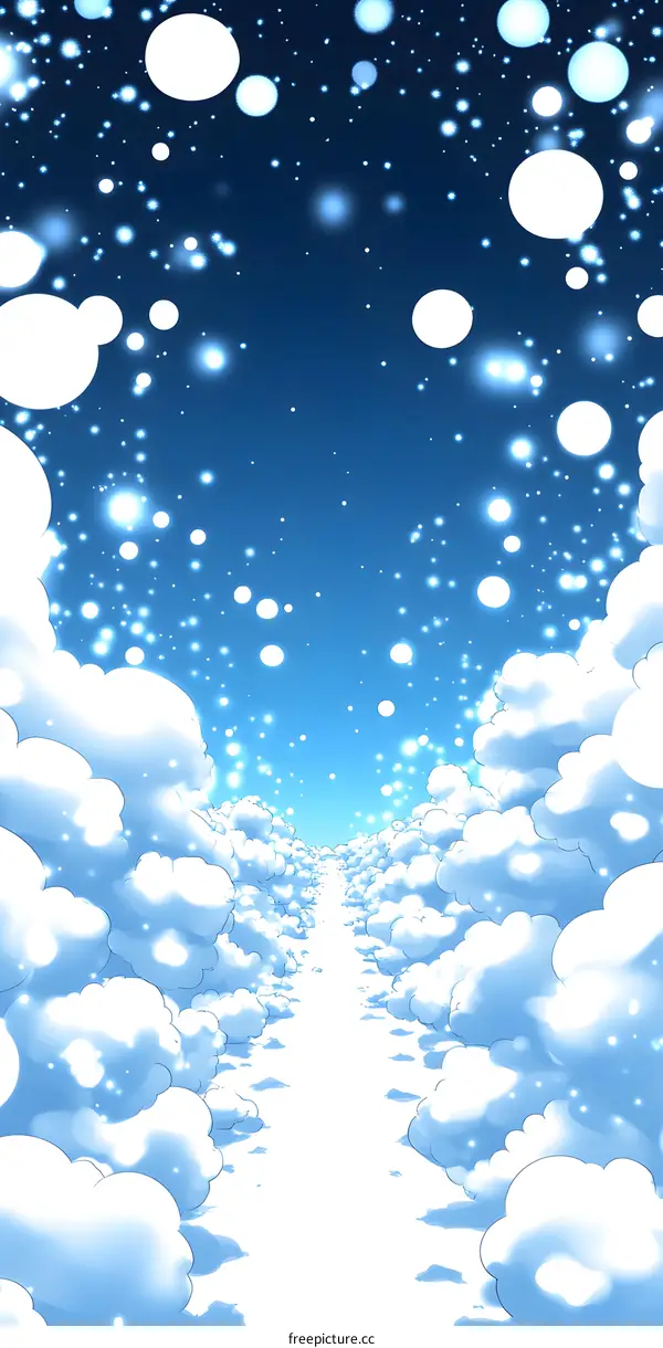 Abstract Cloudscape with Path to the Light