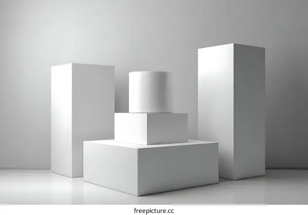 Abstract Geometric Shapes Display Background