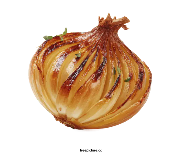 [Transparent Background PNG]Roasted Onion Close-up Image