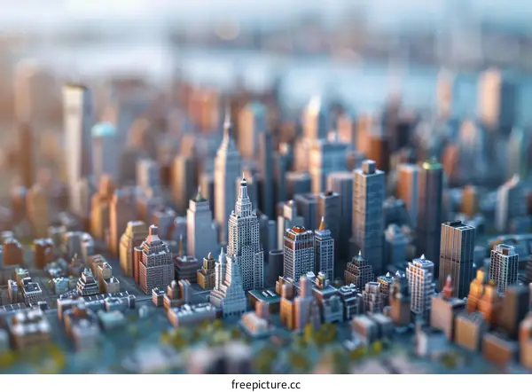 Miniature Cityscape of New York City