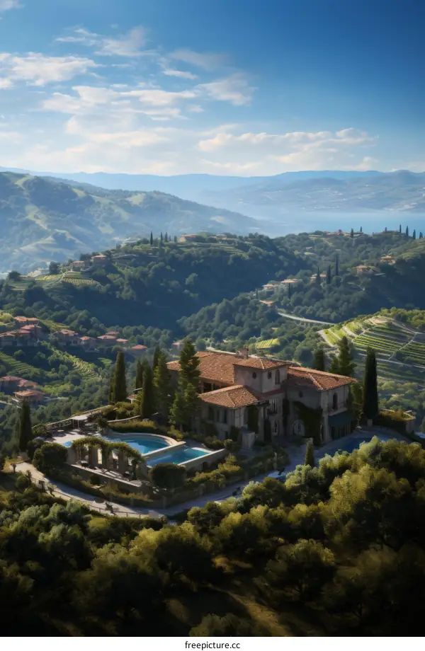 Luxury California Villa with Pool and Breathtaking Mountain Views