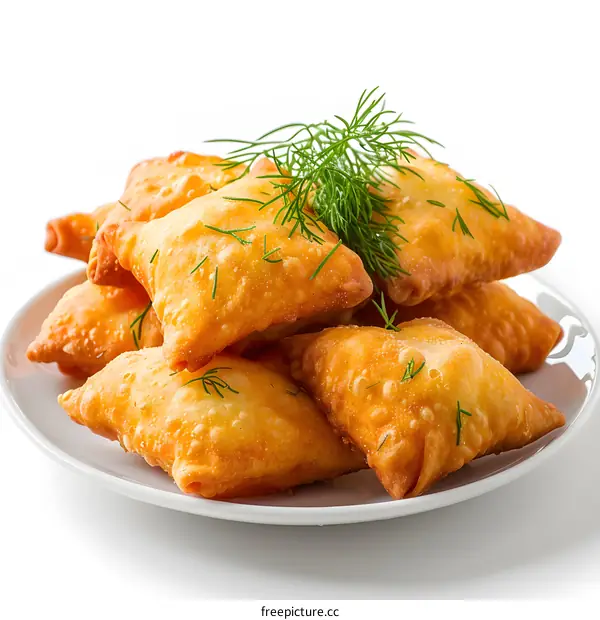 Fried pies on white plate