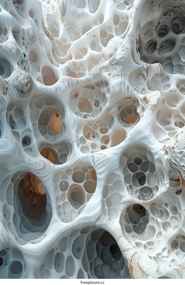 Close-Up of White Porous Coral