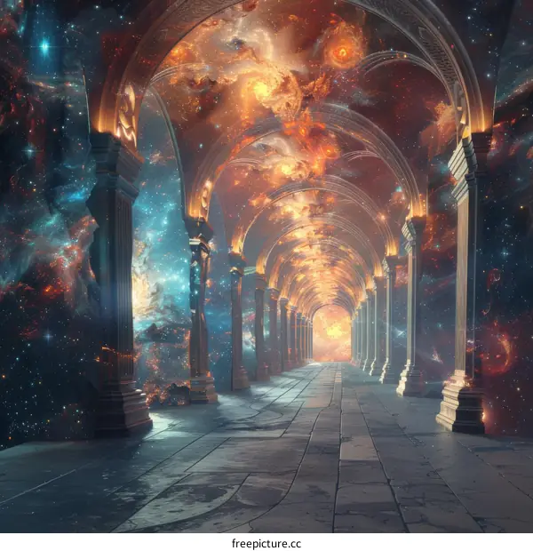 Celestial Corridor: A Journey Through the Cosmos