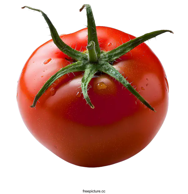 [Transparent Background PNG]Fresh Red Tomato on White Background