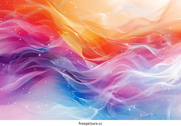 Cosmic Symphony: A Colorful Nebula in Deep Space