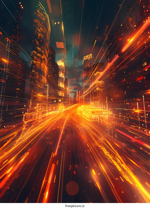 futuristic city illustration