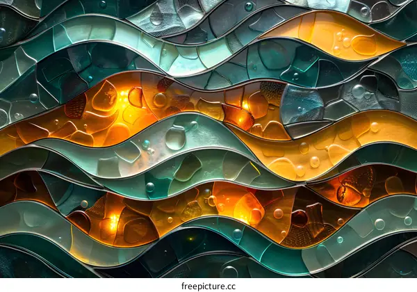 Abstract Stained Glass Texture Background