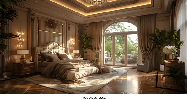 European-style luxury bedroom