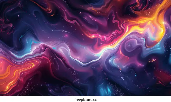 Cosmic Canvas: A Colorful Nebula