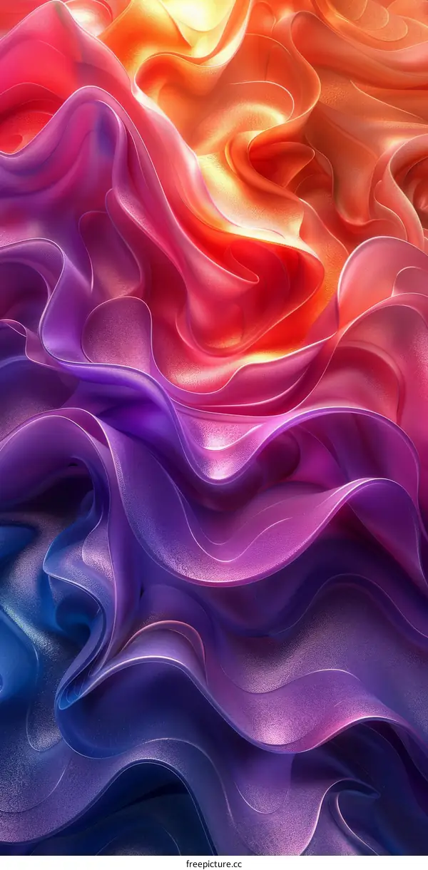 Abstract Colorful Flowing Fabric Design