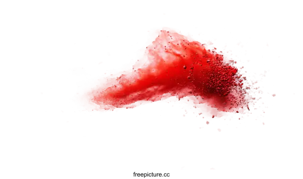 [Transparent Background PNG]Red Powder Explosion Abstract Image