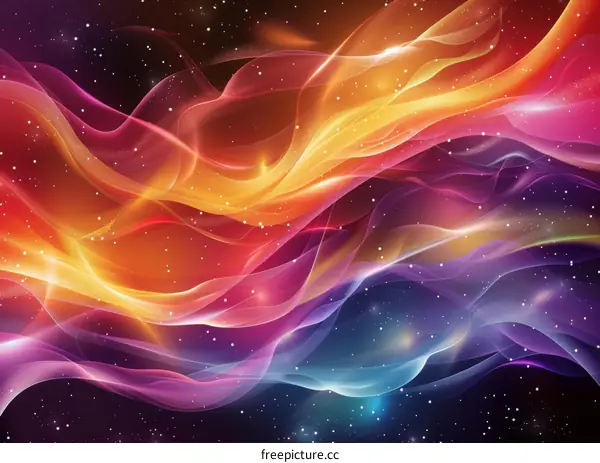 Colorful Nebula in Space