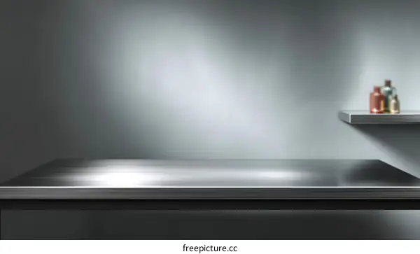 Modern Stainless Steel Table Top with Shelf