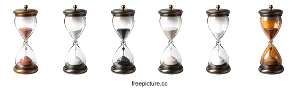 [Transparent Background PNG]Different Stages of Time Hourglass Collection