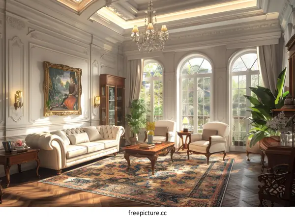 Luxury European Living Room Interior Design