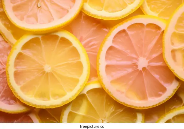 Close-up of a sliced lemon peel