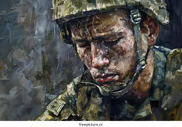 Portrait of a Weary Soldier