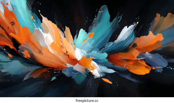 Abstract Painting Explosion of Colors