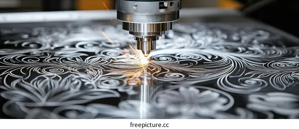 Laser Cutting Metal with Intricate Design