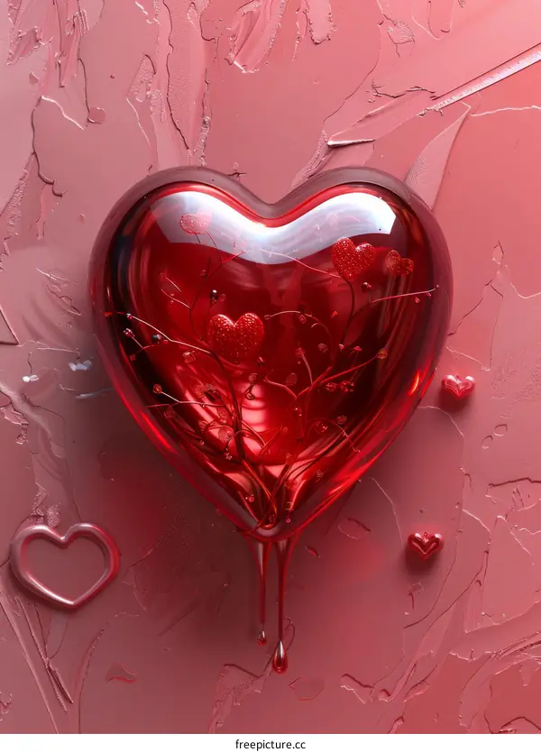 Dripping Red Heart