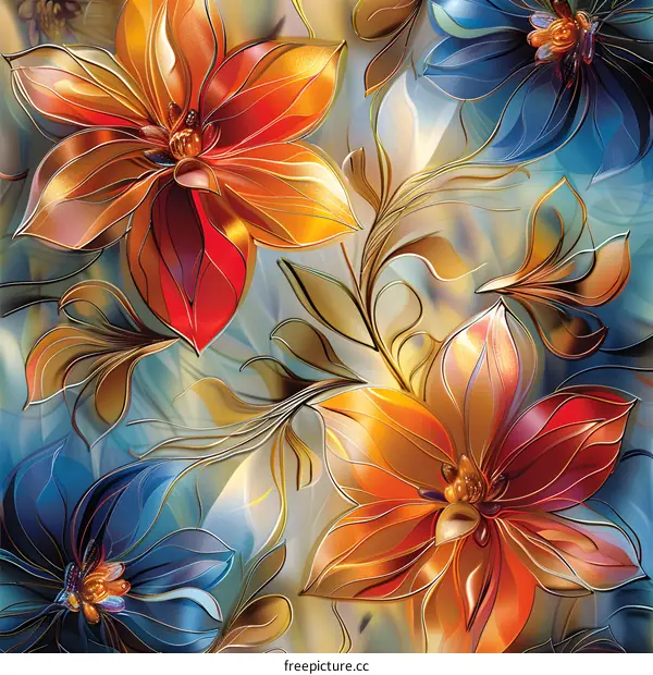 Stained Glass Flowers