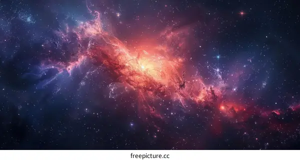 Amazing Galaxy with Stars and Nebula