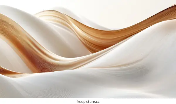 Abstract Flowing Curves in Beige and White
