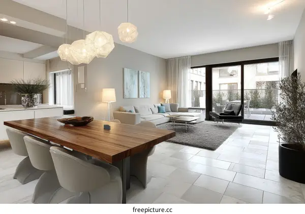 Modern Open-Plan Living Area Interior Design