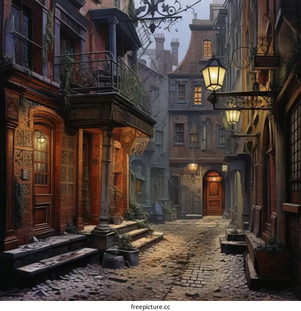 European City Street Painting