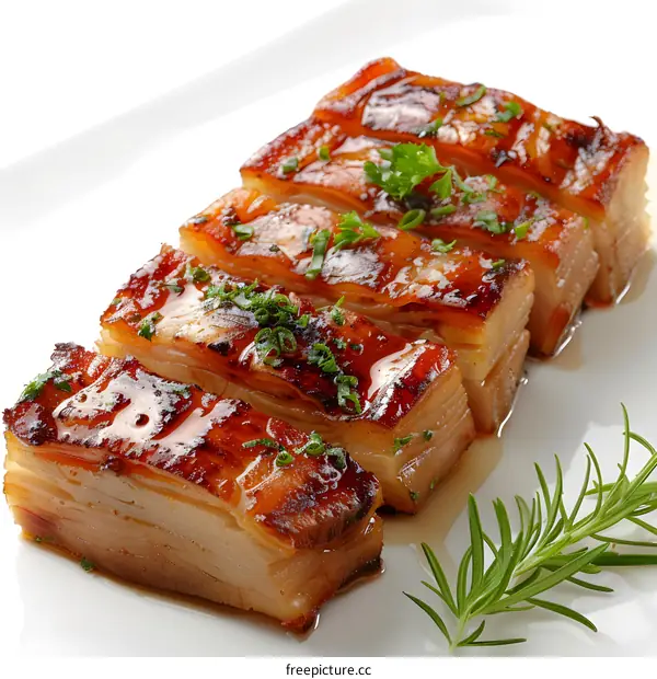 Slices of Delicious Roasted Potatoes with Herbs