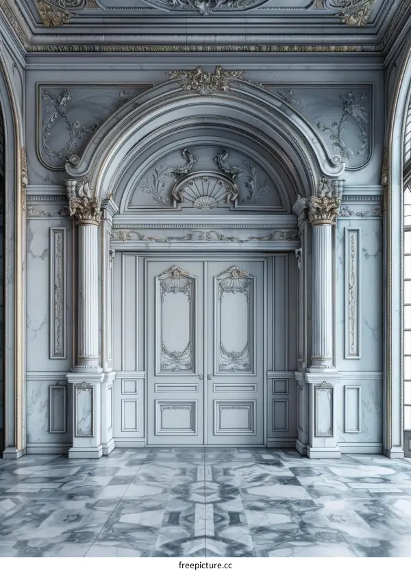 Elegant Palace Interior Design Illustration