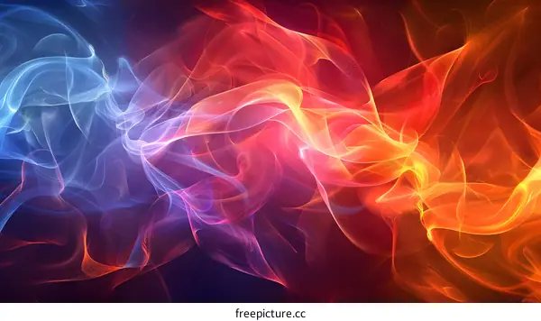 red and blue abstract digital art