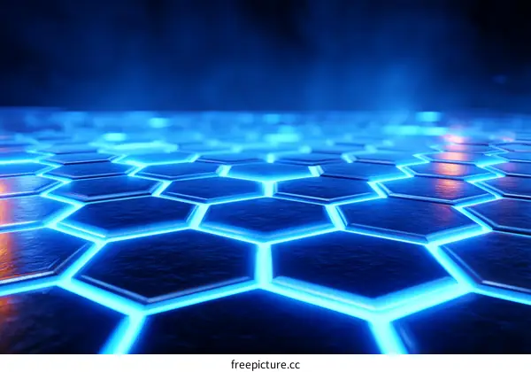 Abstract Hexagonal Pattern of Futuristic Technology