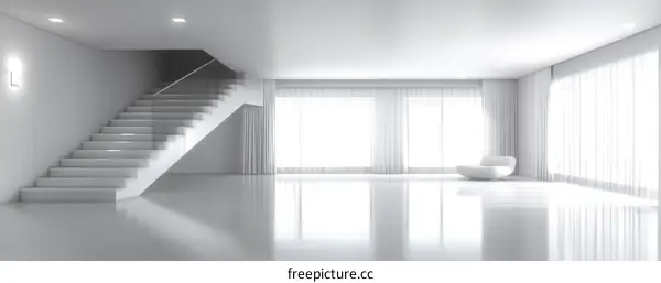 Modern Minimalist Interior Design Illustration